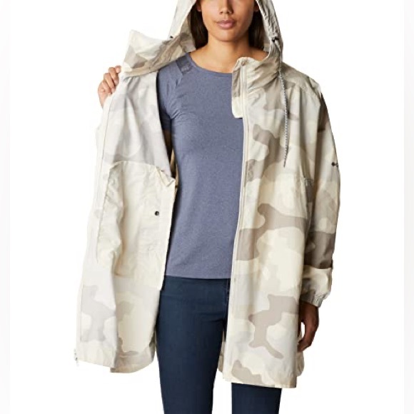 Columbia Little Fields Ivory Camo Hooded Jacket Small - Picture 2 of 11